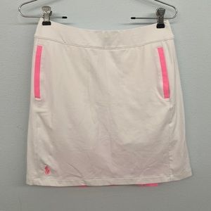 Polo golf skort white and neon pink